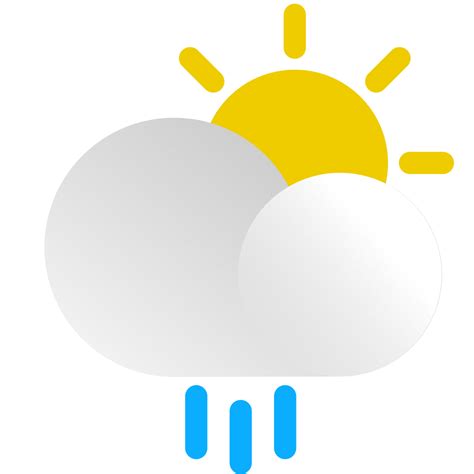 nuage jour previsions pluie pluie soleil icone meteo