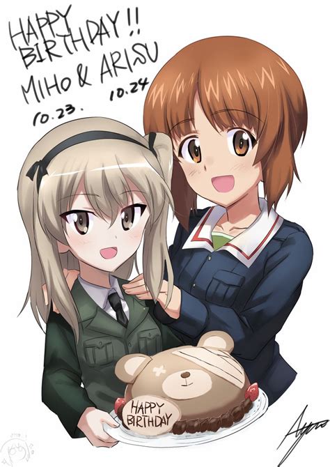 nishizumi miho shimada arisu and boko girls und panzer