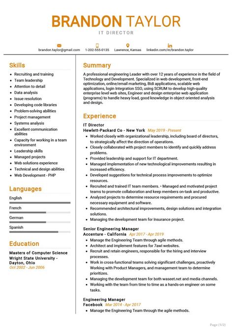 director resume  resume examples resume template resume