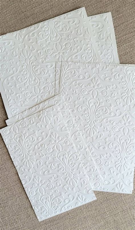 embossed white cardstock junk journal supplies card making etsy canada