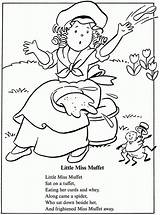Muffet Pages Rhymes Rhyme Inkspired Musings Opposites Tuffets Spiders Sheets Loreto Goose Worksheets Getdrawings Dover Doverpublications sketch template