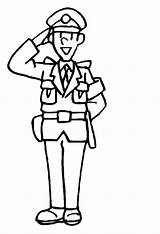 Police Coloring Officer Clipart Arts Clip sketch template
