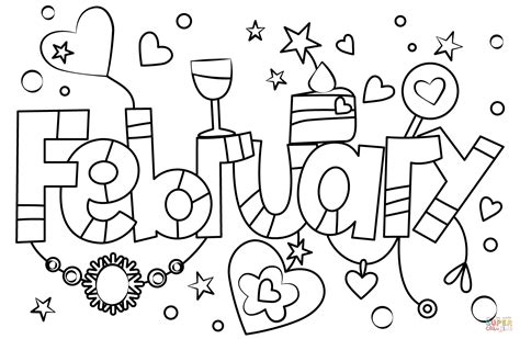 february coloring page  printable coloring pages
