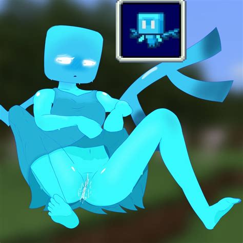 Rule 34 1girls Allay Minecraft Blue Skin Blush Dripping Pussy Fairy