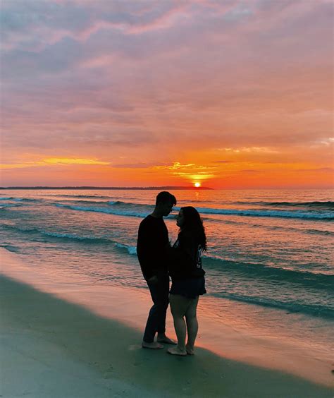Couple Goals Sunrise Sunset Silhouette Relationships Beach Sunset