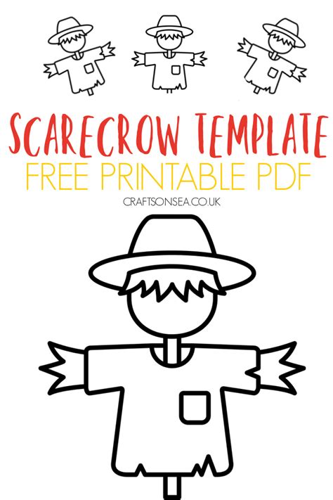 scarecrow template printable  crafts  sea