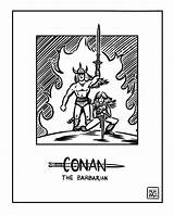 Barbarian Conan Coloring Variant Poster Book Deviantart sketch template