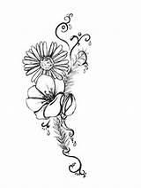 Tattoo Flower Designs Tattoos Pea Sweet Daisy Flowers Stencil Floral Stencils Printable Clipart Drawing Deviantart Drawings Cliparts Lily Lace Outlines sketch template