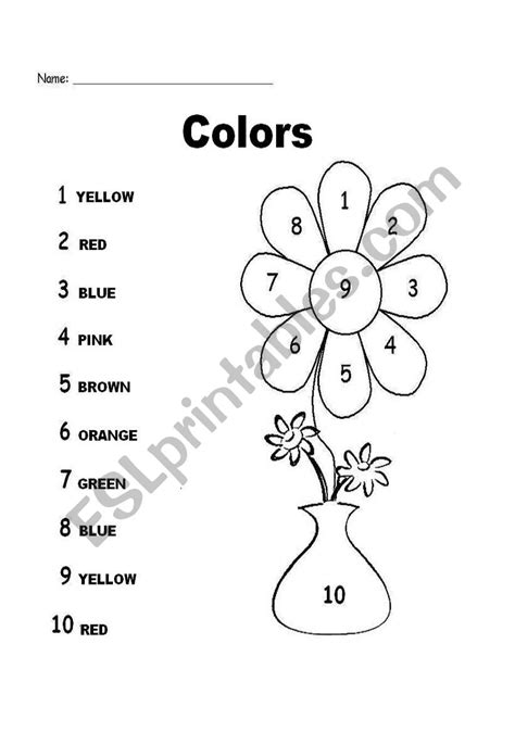 primary colors worksheet  kindergarten