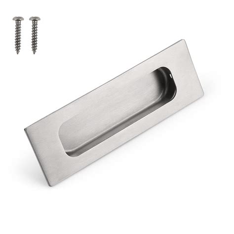 Buy 2 Pieces Brushed Nickel Sliding Door Pull Handle Rectangular