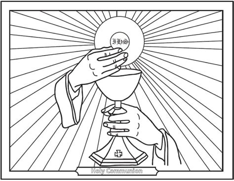 holy communion coloring page  printable coloring pages  kids