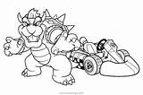 Mario Kart Coloring Pages Kids Bowser Car Coloriage Wii Imprimer Drawing Printable Color Print Dessin Characters Galaxy Donkey Kong Few sketch template