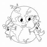 Earth Coloring Pages Kids Print sketch template
