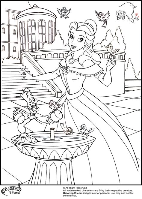 belle coloring pages printable