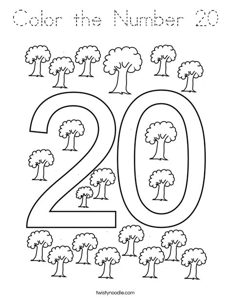 color  number  coloring page tracing twisty noodle