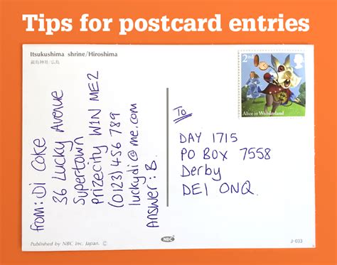 send  postcard entry superlucky