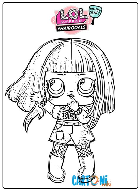 lol dolls hair goals coloring pages