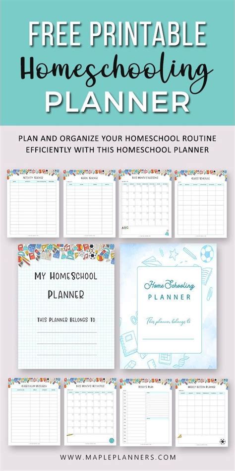 printable homeschool planner artofit