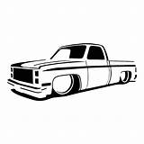 Chevy S10 Drawing C10 Trucks Dropped Coloring Custom Truck Lowrider Decal Pages Template Sketch sketch template