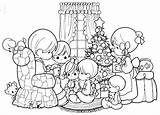 Precious Moments Christmas Coloring Pages Family Para Colorear Printable Imprimir Sheet Dibujos sketch template