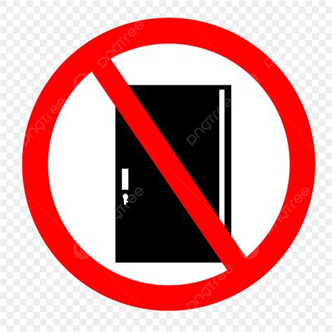 prohibited sign clipart vector prohibit  opening   door