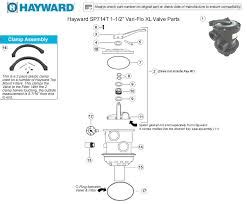 hayward spt  vari flo top mt valve  replacement parts list fantasy pools