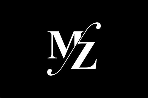 mz monogram logo design  vectorseller thehungryjpegcom