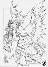 Coloring Fairies sketch template