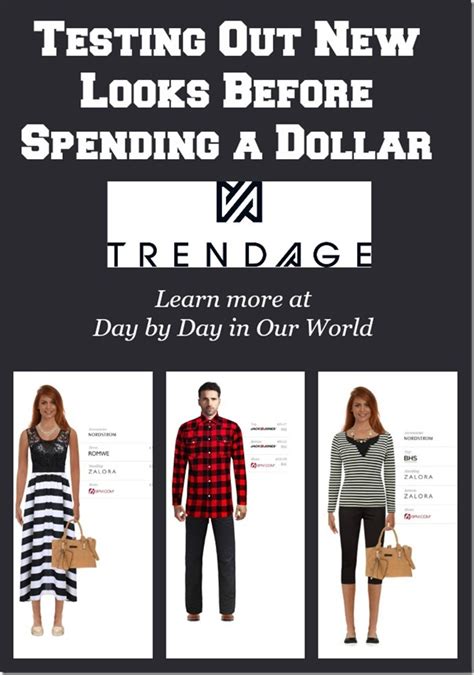 testing out new looks with trendage day by day in our world