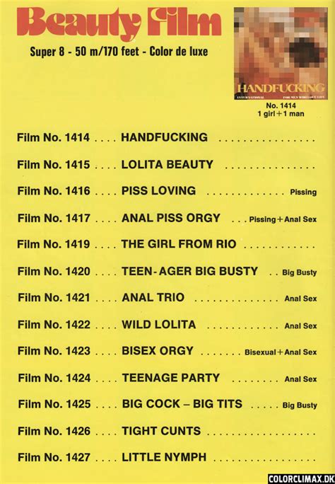 colorclimax dk beauty film index 1980