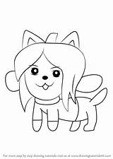 Temmie Undertale Draw Drawing Step sketch template