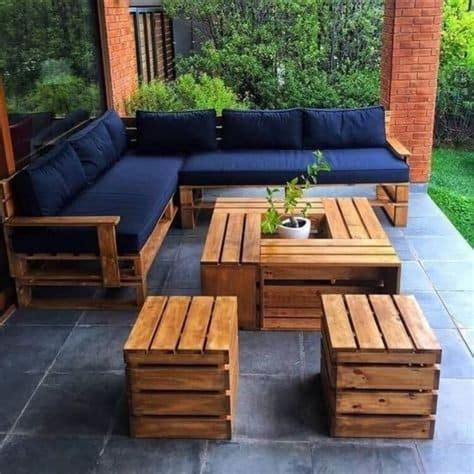 creations  realiser avec des restants de bois meubles de patio meubles de patio palette