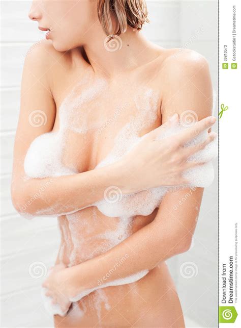 soapy shower stock image image of part enjoyment body