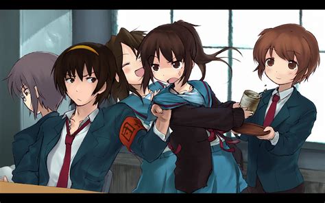 asahina mikuru genderswap group koizumi itsuki kyon kyonko male nagato yuki negy suzumiya haruhi