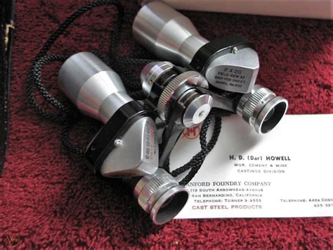 vintage tasco  model  binoculars coated optics   box  case