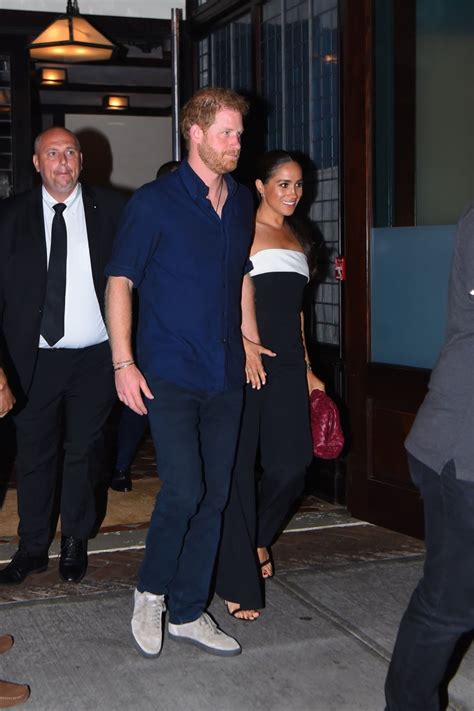 meghan markle  prince harry holds hands  date night   york city entertainment