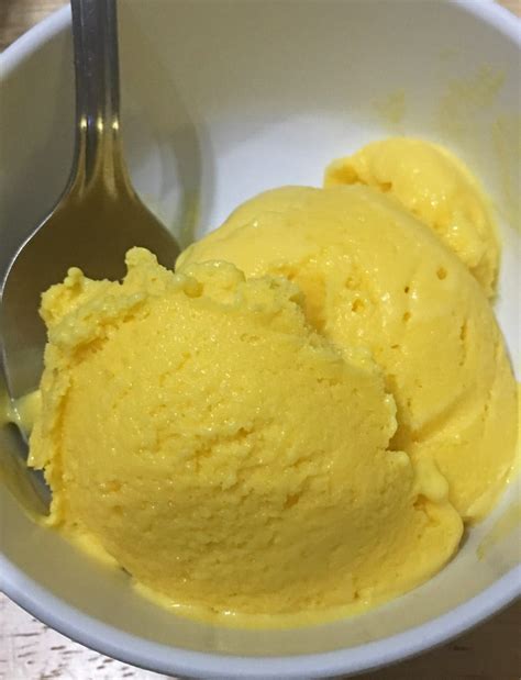 homemade mango cream cheese ice cream condensed milk