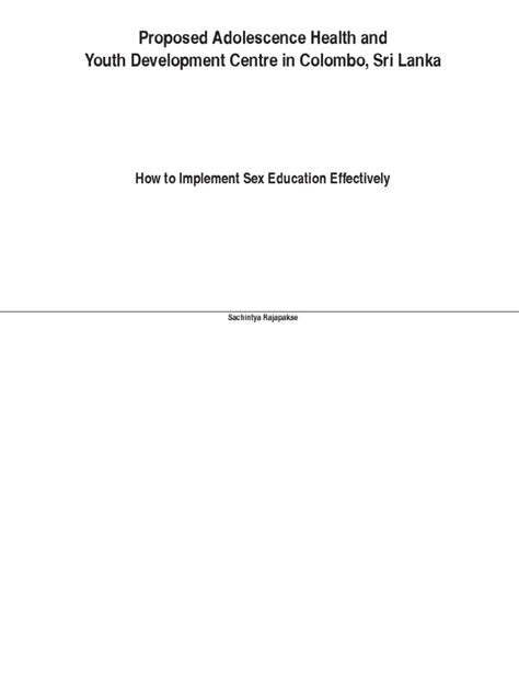 how to implement sex education effectively in sri lanka pdf sex