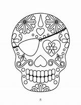 Colorir Caveira Mexicana Skull Caveiras Mexicanas Imprimir sketch template
