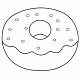 Donut Coloring Pages Template Sprinkles Sketch sketch template