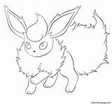 Pokemon Coloring Flareon Pages Printable Color sketch template