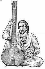 Tansen Akbar Miyan Instruments Wrytin sketch template