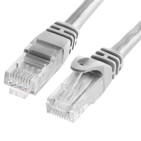 mhz cat lan network utp ethernet cable gray cord  feet