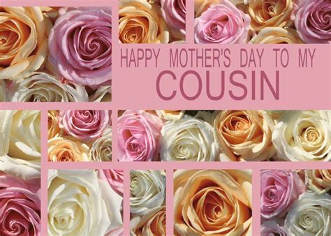 cousin happy mothers day pastel roses collage card ad affiliate