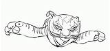 Kung Tigresse Tigress Tigresa Colorier Bondit Films Coloriages sketch template