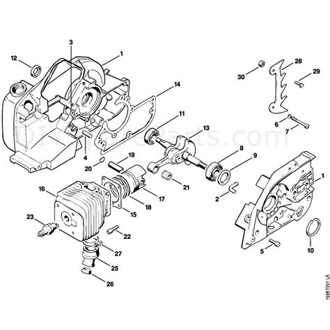 stihl  av chainsaw av parts diagram crankcase