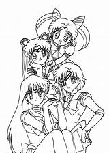 Coloring Sailor Moon Pages Printable Friends Kids источник 4kids sketch template