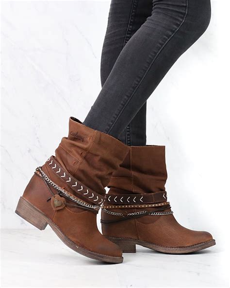 Coolway Carey Western Slouchy Leather Boots In Cue Cuerro Brown Tan
