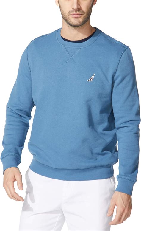 nautica mens basic crew neck fleece sweatshirt sweatshirt amazonca clothing accessories