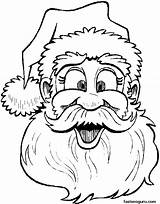Santa Coloring Printable Christmas Claus Pages Merry Natale Colorare Babbo Colouring Face Disegno Mustache Print Says Children Da Di Sheet sketch template